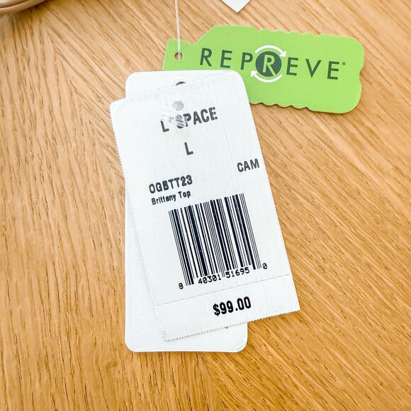 L*Space Bikini Top Womens Large Camel Brittany Ribbed Triangle Cut Swimwear NWT - Picture 4 of 6